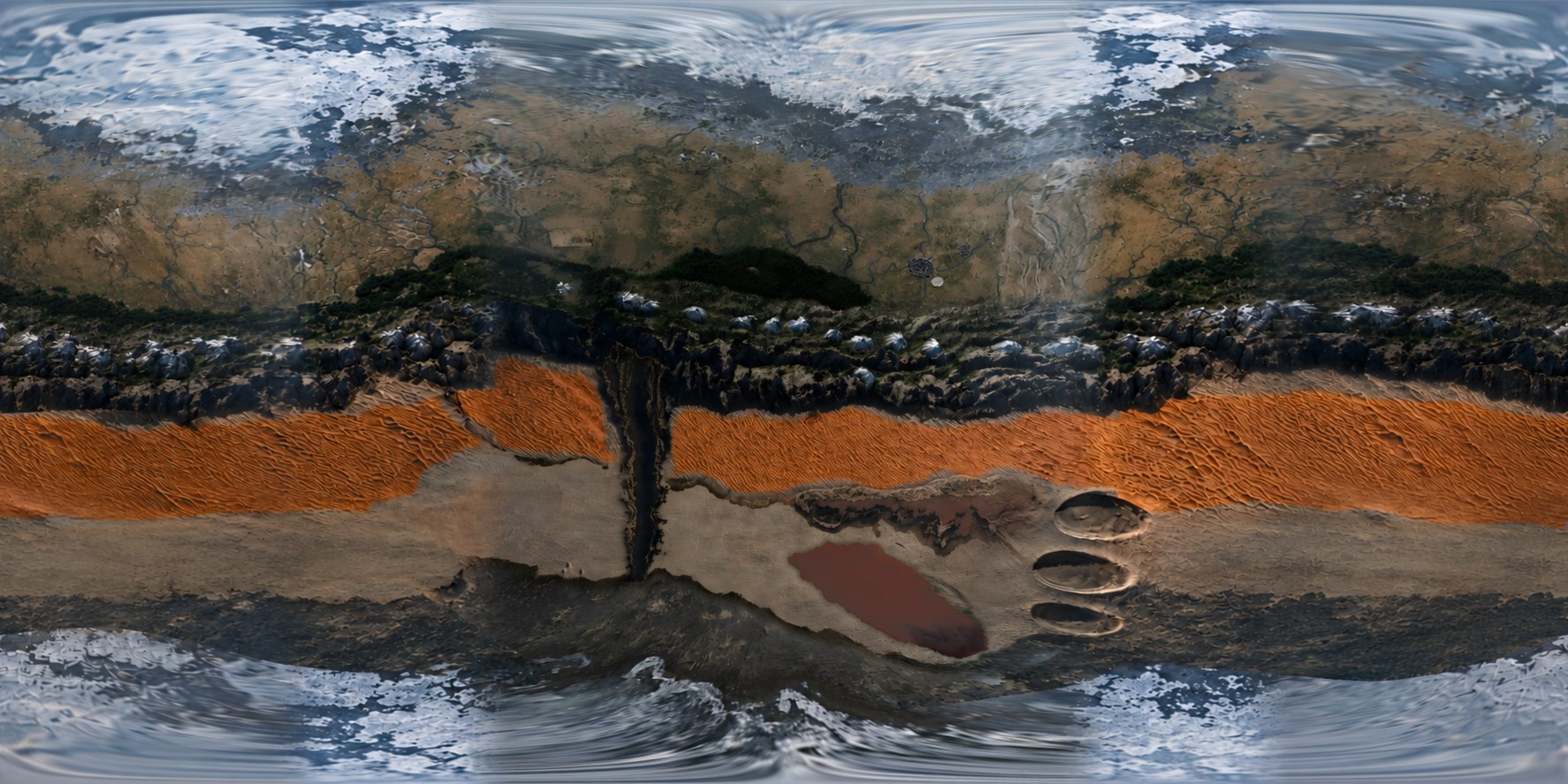 The planet Dirrin with all locations