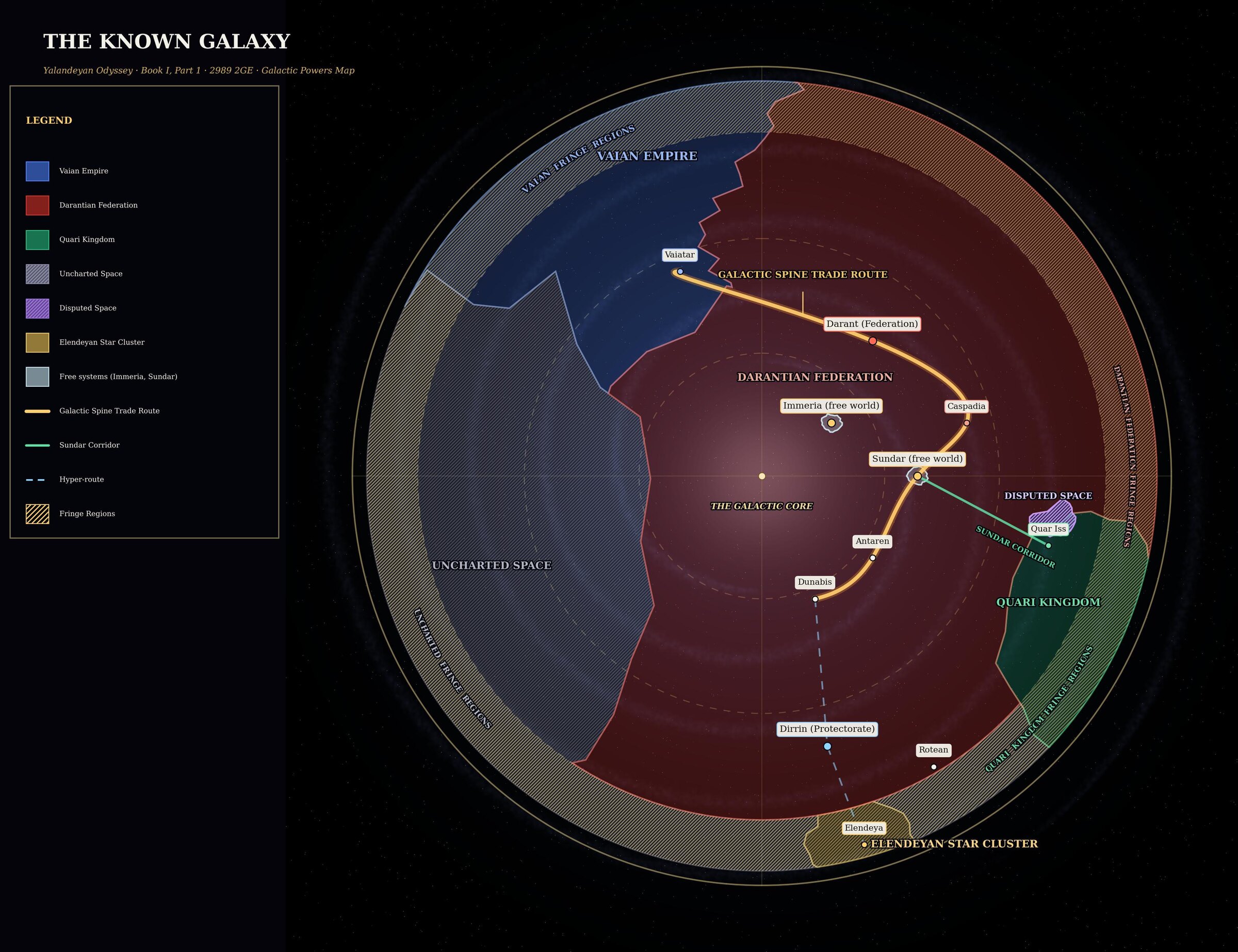 The Known Galaxy — Galactic Powers Map, 2989 2GE